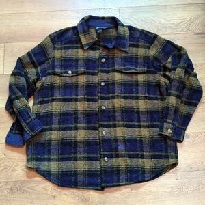 Vintage Carole Little plaid flannel casual button down shirt 1X